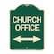 Signmission Church Parking W/ Bidirectional Arrow Heavy-Gauge Aluminum Sign, 24" x 18", G-1824-24273 A-DES-G-1824-24273 - alternate 1